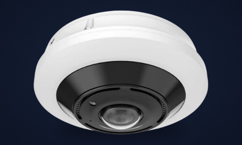 Ceiling-mounted fisheye camera with a 360 degree panoramic lens